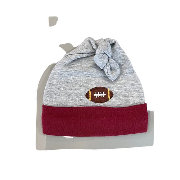 NWT Baby Essentials Navy & Grey Thanksgiving Football Bodysuit & Cap - Picture 4 of 7